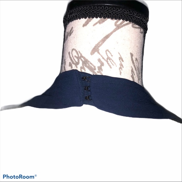 Bill Levkoff Navy Halter Bridesmaid Dress - Picture 5 of 13